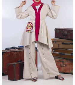 ست مانتو و شلوار زنانه گره استایل Gereh Style کد 401513