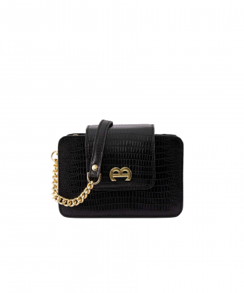 کیف دوشی چرم طبیعی زنانه منط مدل F122