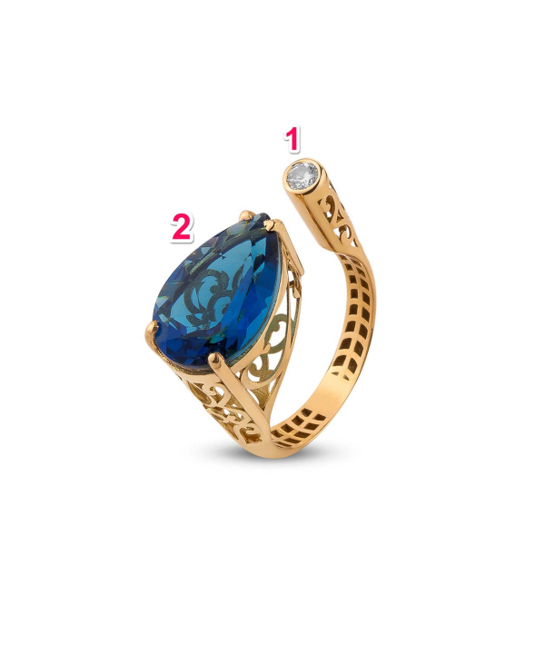 انگشتر زنانه اپال اشکی رزین کیا گالری Kia Gallery کد RM036