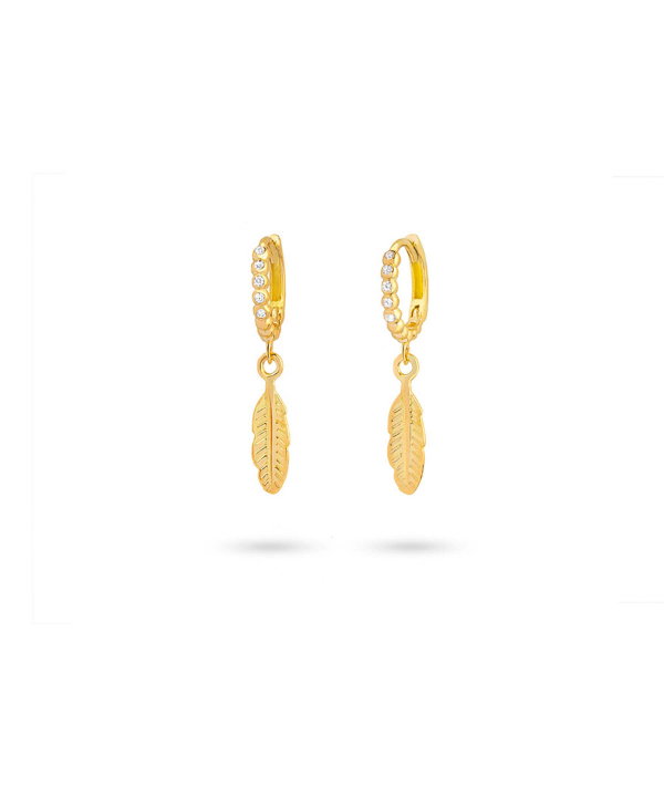 گوشواره زنانه حلقه گوارسه اتمی پر رزین کیا گالری Kia Gallery کد EM391