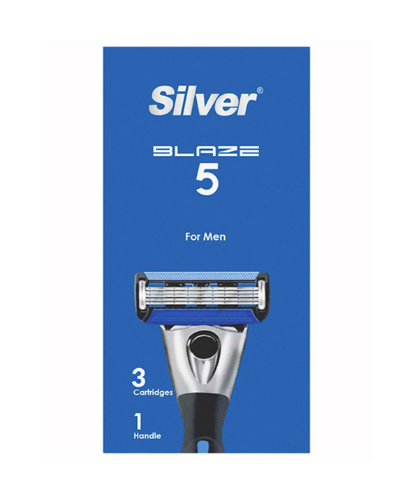 خودتراش 5 تیغه مردانه سیلور Silver مدل Blaze (1 دسته + 3 یدک)