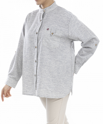 تخفیف شومیز لینن آستین بلند زنانه برندس مدل J1011