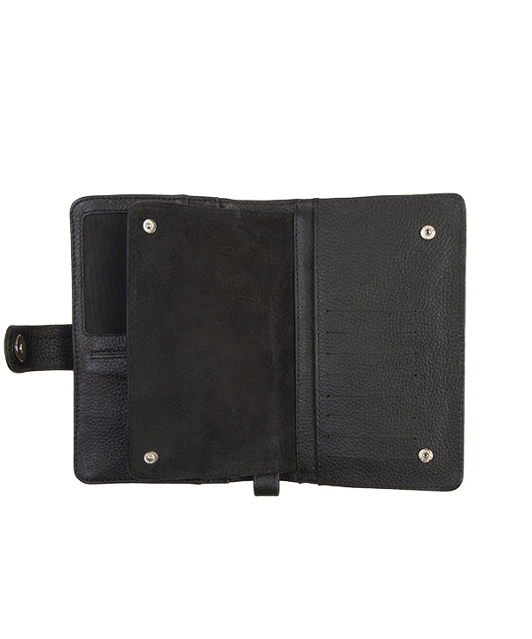 کیف پاسپورتی مشکی چرم طبیعی مردانه چرم مشهد مدل P5523-001