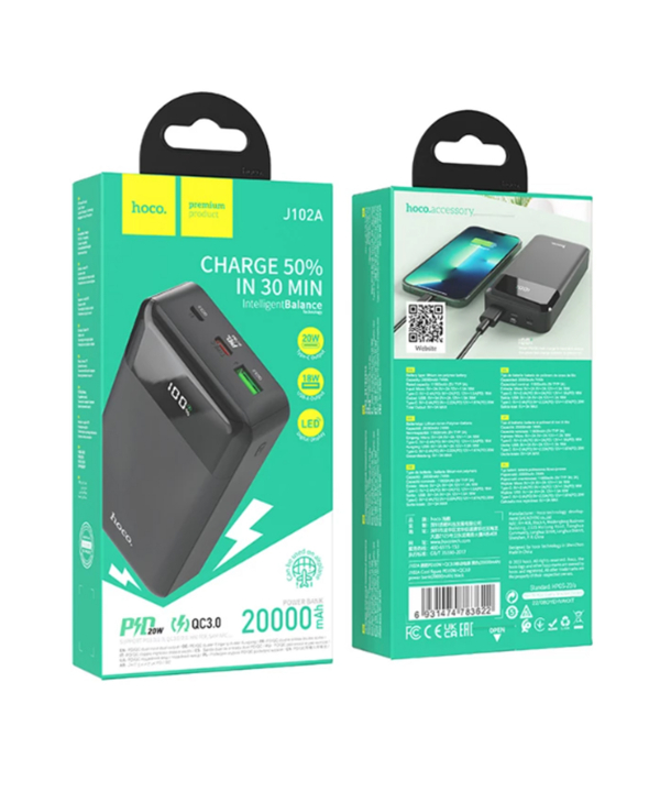 پاوربانک هوکو Hoco مدل J102A 20000 MAH PD 20W