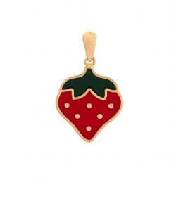پلاک زنانه توت فرنگی میو گلد Mio Gold کد N943