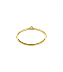 انگشتر تک نگین سفید میو گلد Mio Gold کد R119