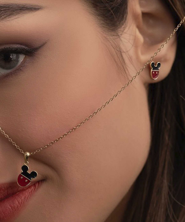 گوشواره میکی موس میو گلد Mio Gold کد E891