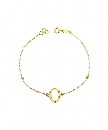 دستبند بیضی میو گلد Mio Gold کد BR668