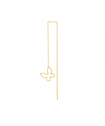 گوشواره بخیه ای پروانه (تک لنگه) میو گلد Mio Gold کد E823