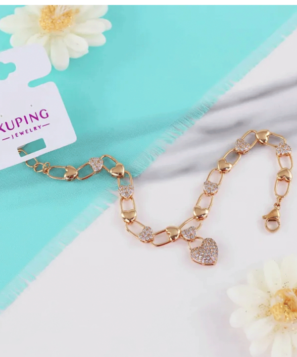 دستبند زنانه ژوپینگ Xuping مدل قلب کد AAD-380