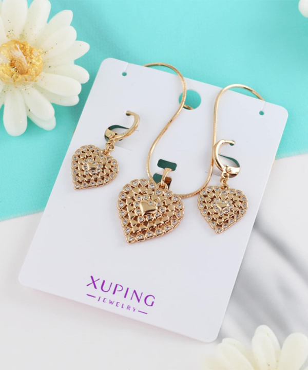 نیم ست زنانه ژوپینگ Xuping قلب کد AAA-174