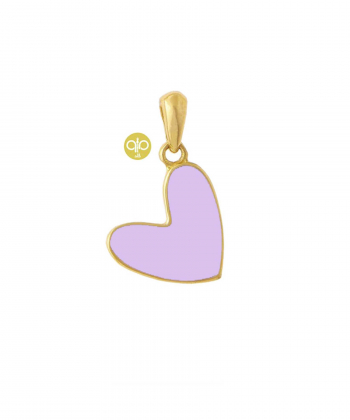 پلاک قلب یاسی میو گلد Mio Gold کد N1174