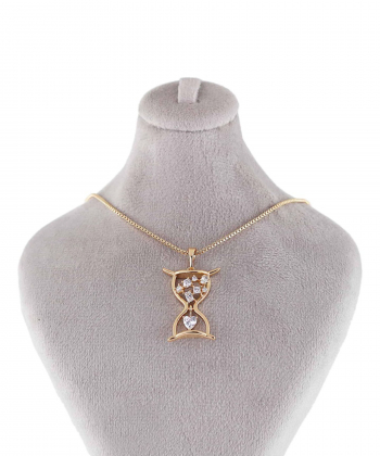 گردنبند مس ، روکش طلا زنانه  ژوپینگ مدل mp-AAB-475