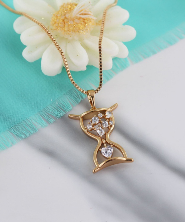 گردنبند زنانه ژوپینگ Xuping مدل ساعت شنی کد AAB-475