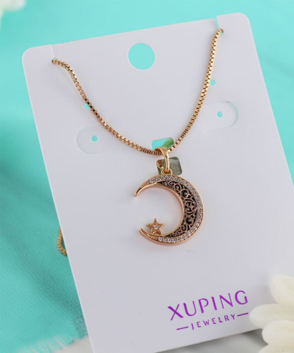 گردنبند زنانه ژوپینگ Xuping مدل ماه و ستاره کد AAB-478