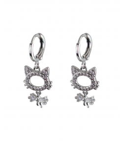 گوشواره زنانه وای اس ایکس Ysxمدل گربه کد AAC-624