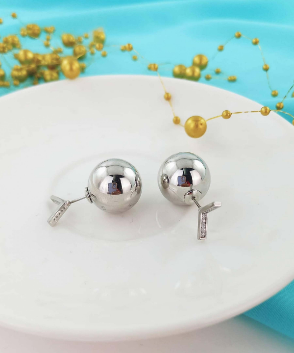 گوشواره زنانه میخی کره ای مدل گوی زودیکا Zoodika کد AAC-185