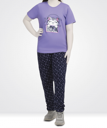 ست تیشرت و شلوار دخترانه سیلکا مدل 10502