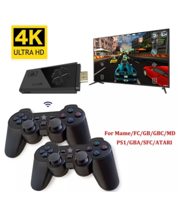 کنسول بازی به همراه دسته بازی بیسیم 4K Game Stick Lite