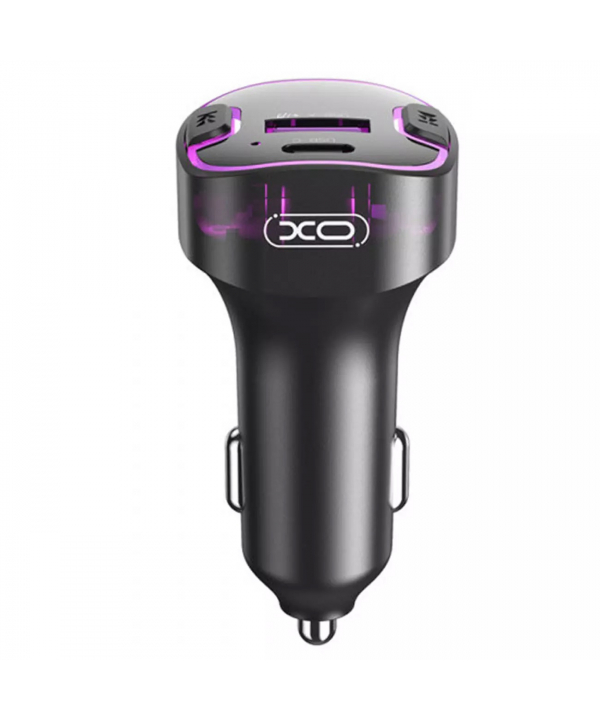 شارژر فندکی فست شارژ ماشین تایپ سی و گیرنده اف‌ام بلوتوثی ایکس او BCC12