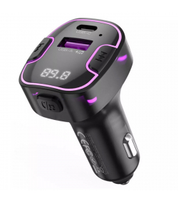 شارژر فندکی فست شارژ ماشین تایپ سی و گیرنده اف ام بلوتوثی ایکس او BCC12