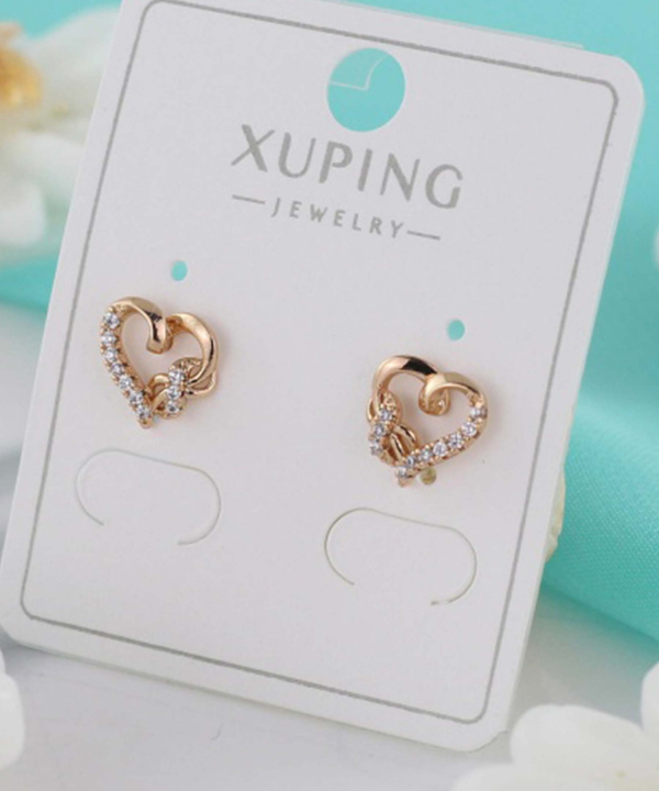 گوشواره میخی زنانه ژوپینگ Xuping مدل قلب کد AAC-532