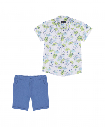 ست پیراهن و شلوارک پسرانه برندس مدل 43042