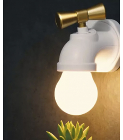 لامپ فانتزی مدل شیر آب Style USB Rechargeable Smart Voice Control Faucet Lamp LED Night Light