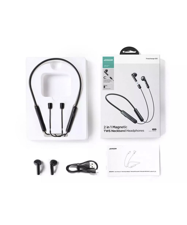 هندزفری بلوتوثی گردنی 5.3 جویروم JOYROOM JR-DS1 True Wireless Magnetic Neckband Headphones
