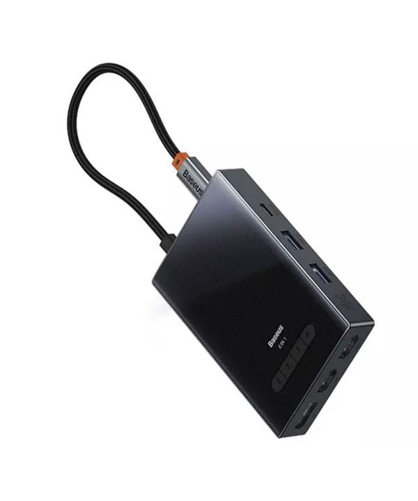 هاب تایپ سی 8 پورت بیسوس Baseus Focus Series 8 Port Type-C Hub Adapter WKYY030413