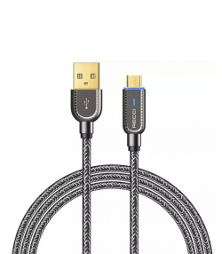 کابل فست شارژ هوشمند میکرویو اس بی 2.4 آمپر یک متری رسی RECCI RS02M MICRO USB FAST CHARGING CABLE