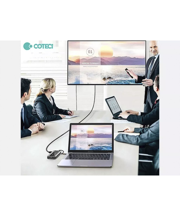 هاب 10 پورت تایپ سی کوتسی Coteci 10 in1 Multifunctional Docking Station 16013