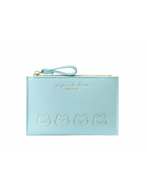 کیف پول کوچک زیپی طرح گربه دخترانه TAOMICMIC Y8960 Cartoon Mini Purse Zipper Ladies Card Bag