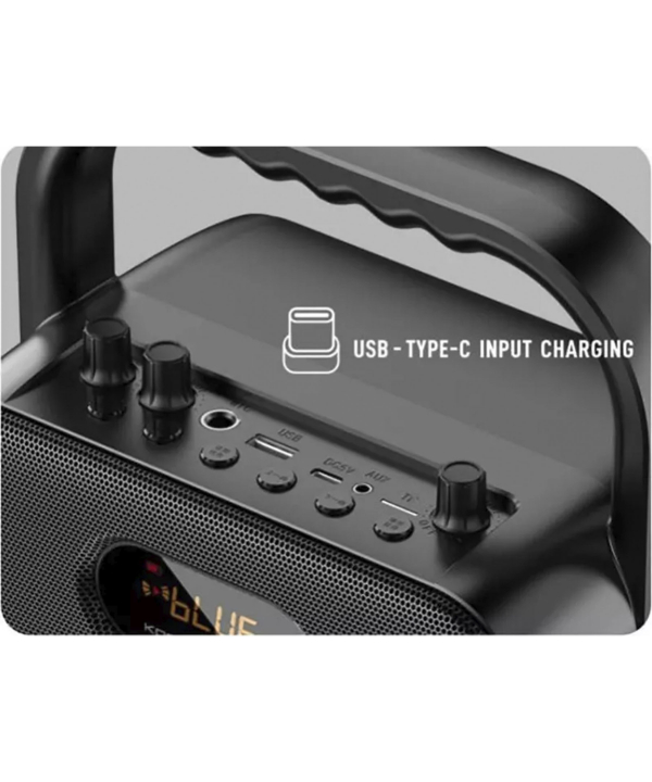 اسپیکر بلوتوثی و میکروفون قابل حمل دارای ریموت کنترل کانفلون Konfulon KG-01 Mini Karaoke Speaker Come With Microphone