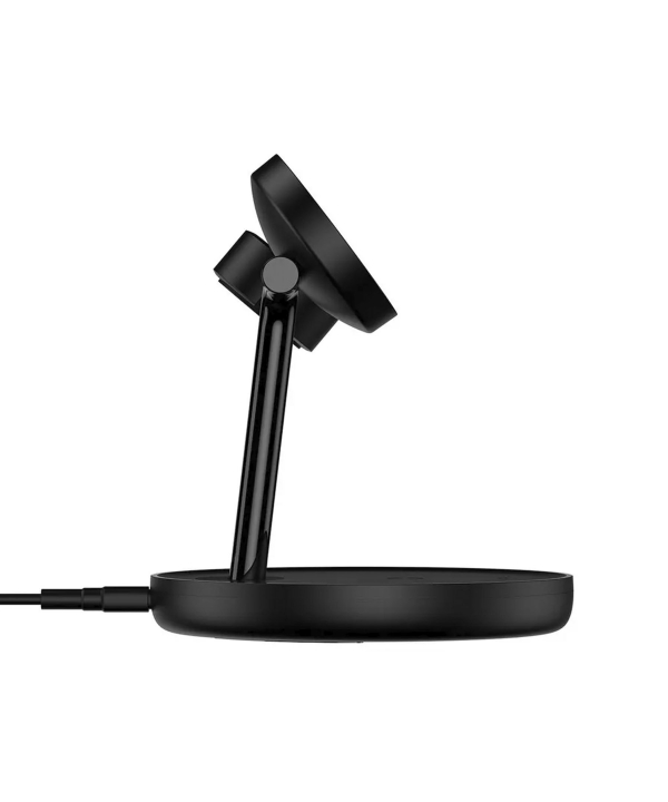 شارژر بی سیم مگنتی رومیزی آیفون 20 وات و پایه نگهدارنده موبایل 3 در 1 بیسوس Baseus Swan 3-in-1 Wireless Magnetic Charging Bracke
