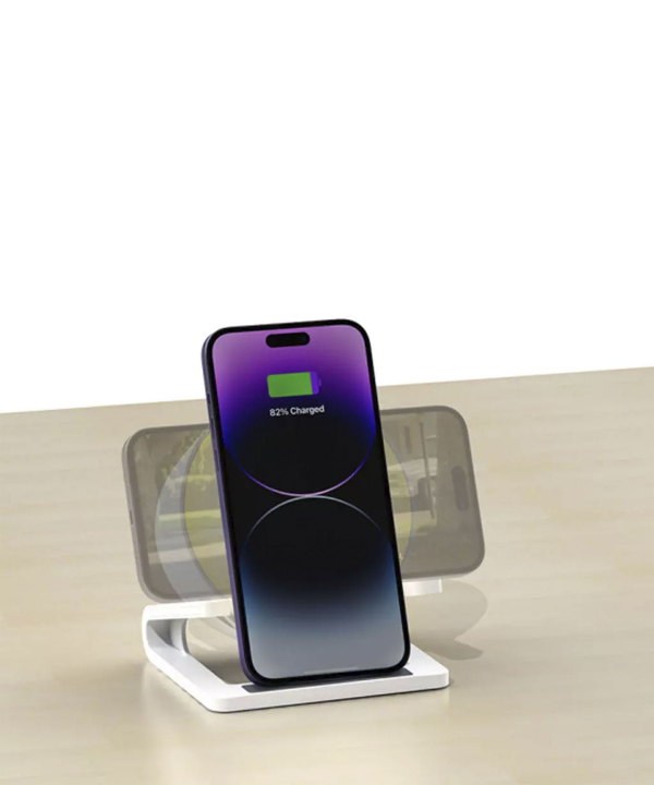 شارژر بی سیم 15 واتی و اسپیکر بلوتوثی رومیزی 4کاره رسی RECCI RSK-W28 15W Wireless Charger with Speaker