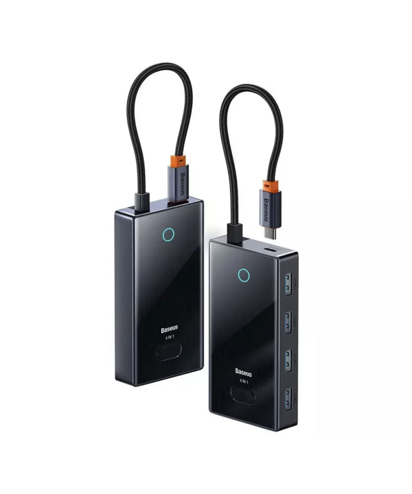 هاب تایپ سی چهار پورت یو اس بی بیسوس Baseus WKYY030013 4 in 1 Type-C to USB3.0x4 HUB Adapter