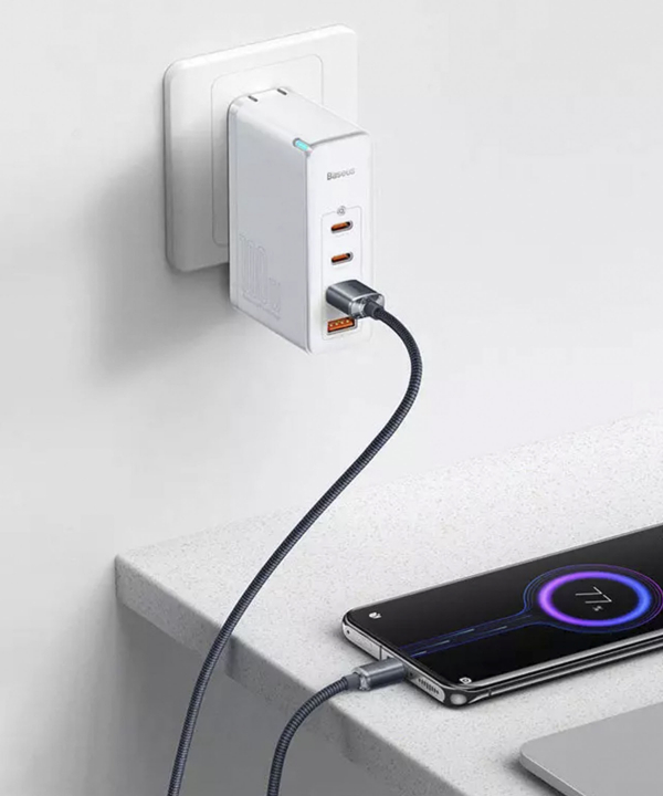 کابل سوپر فست شارژ یو اس بی به تایپ سی 100 وات 1.2 متری بیسوس Baseus Crystal Shine USB to USB-C Cable CAJY000401
