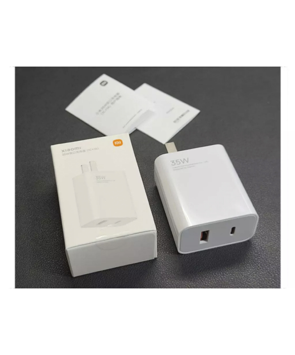 شارژر دیواری فوق سریع اصلی تایپ سی و یو اس بی 35 وات شیائومی Xiaomi 35W Dual-Port Charger (1C+1A) MDY-14-ET