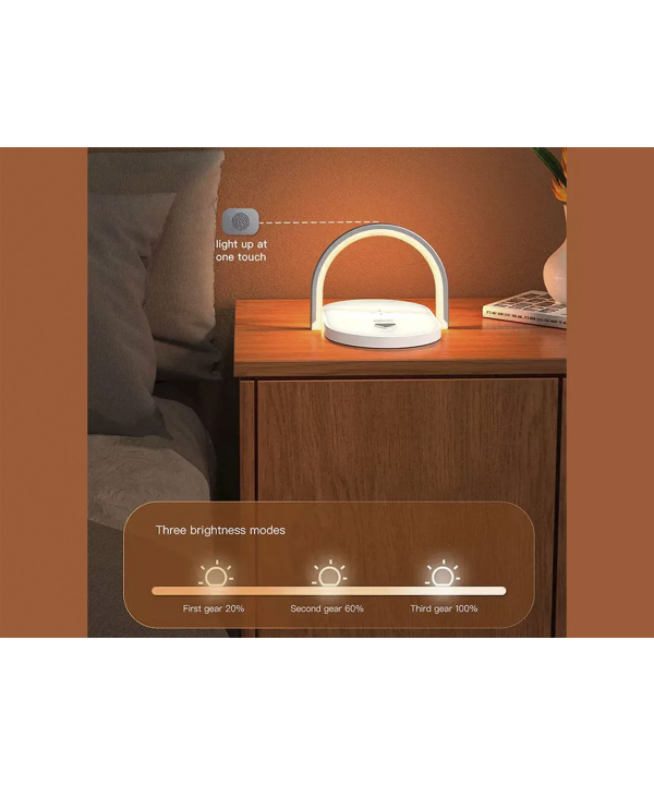 شارژر بی سیم و چراغ خواب رسی Recci RLS-L15 Wireless Charging 3-In-1 charger 15W