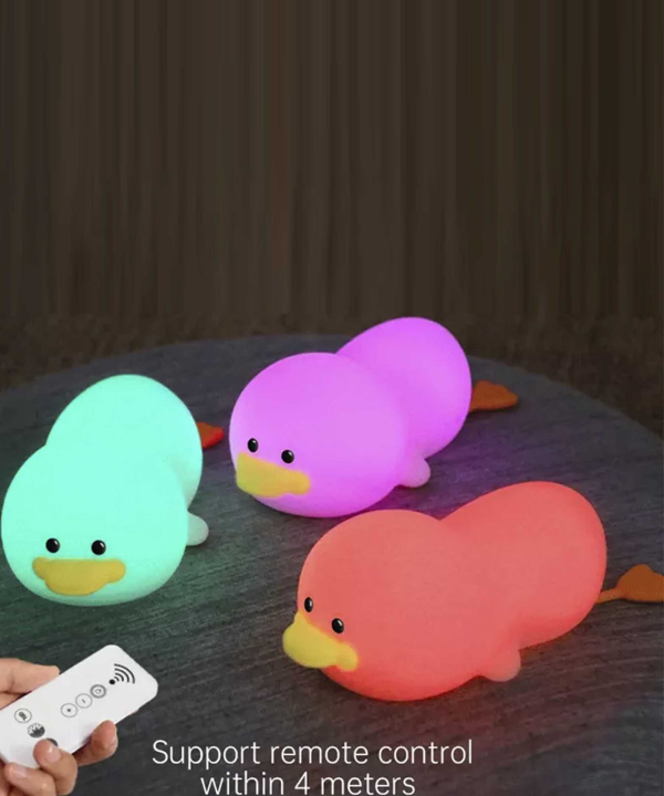 چراغ خواب فانتزی رومیز شارژی سیلیکونی Duck LED Night Lamp Silicone USB Rechargeable Sleeping light ZD-31