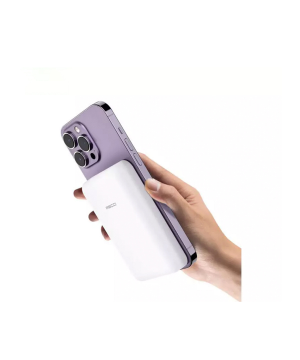 پاوربانک بی سیم مغناطیسی 10000 میلی آمپر ساعت رسی Recci Wireless Magnet Power Bank 10000mah RPB-W09