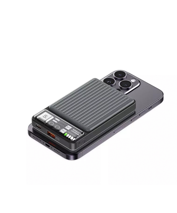 پاوربانک و شارژر بی سیم تایپ سی و یو اس بی 10000 رسی RECCI RPB-W18 10000mAh power bank magnetic charging astro boy