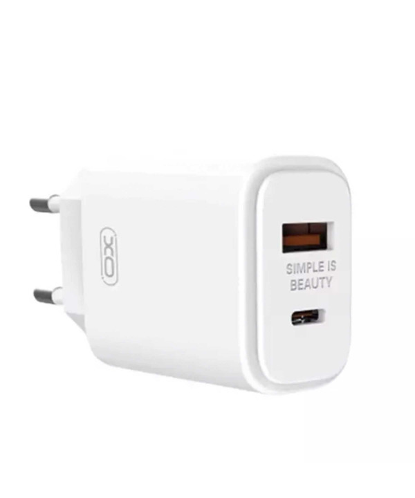 شارژر دیواری فست تایپ سی و یو اس بی 20 وات ایکس او XO L90A PD20W+QC18W Fast Charger