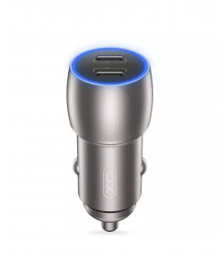 شارژر فندکی تایپ سی دو پورت 40 وات ایکس او XO CC51 Intelligent Dual PD40W Car Charger