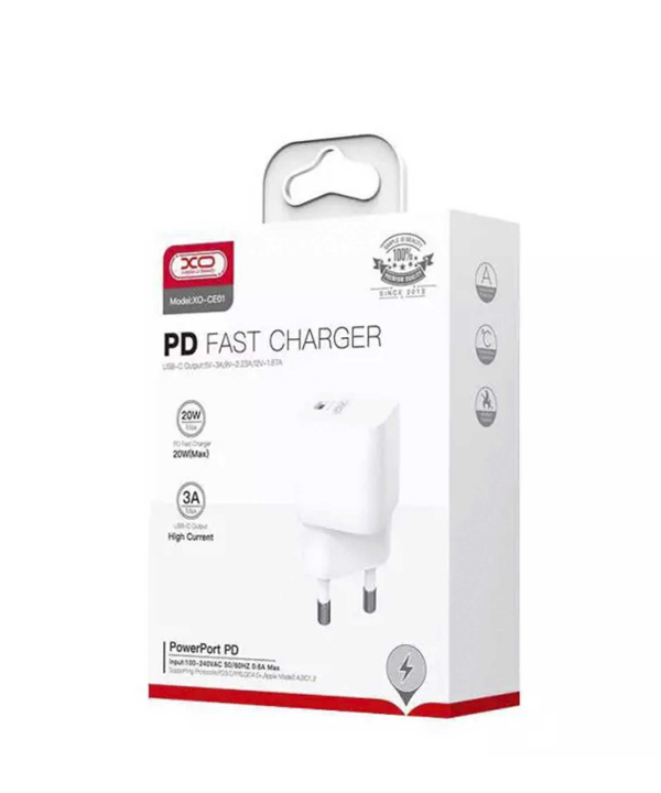 شارژ دیواری تایپ سی 20 وات ایکس او Wall Charger XO CE01 20W