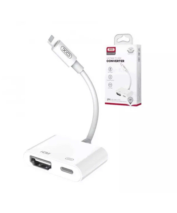 مبدل لایتنینگ به اچ دی ام آی و اتصال همزمان شارژر ایکس او XO HUB005 Lightning To HDMI & Charging Port