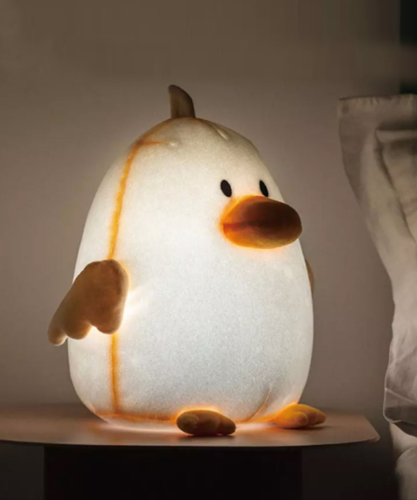 چراغ خواب فانتزی رومیزی اردک مخملی Plush Duck Soothing Night Light Children's Warm