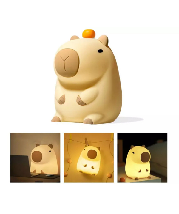 چراغ خواب رومیزی سیلیکونی شارژی New Capibara Silicone Night Light Sleeping DS-CPBR-01