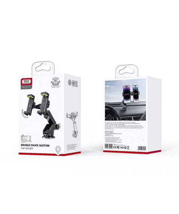هولدر موبایل داخل خودرو 2 در 1 ایکس او XO twin holder and support base C117